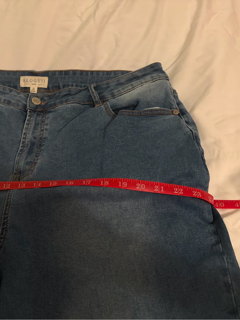 NWOT ELOQUII Denim Bell Bottom Jeans Size 18 Wide Leg Retro Flare ⭐ - Picture 12 of 12